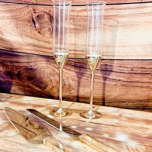 Vera Wang Love Knots Toasting Flutes Set